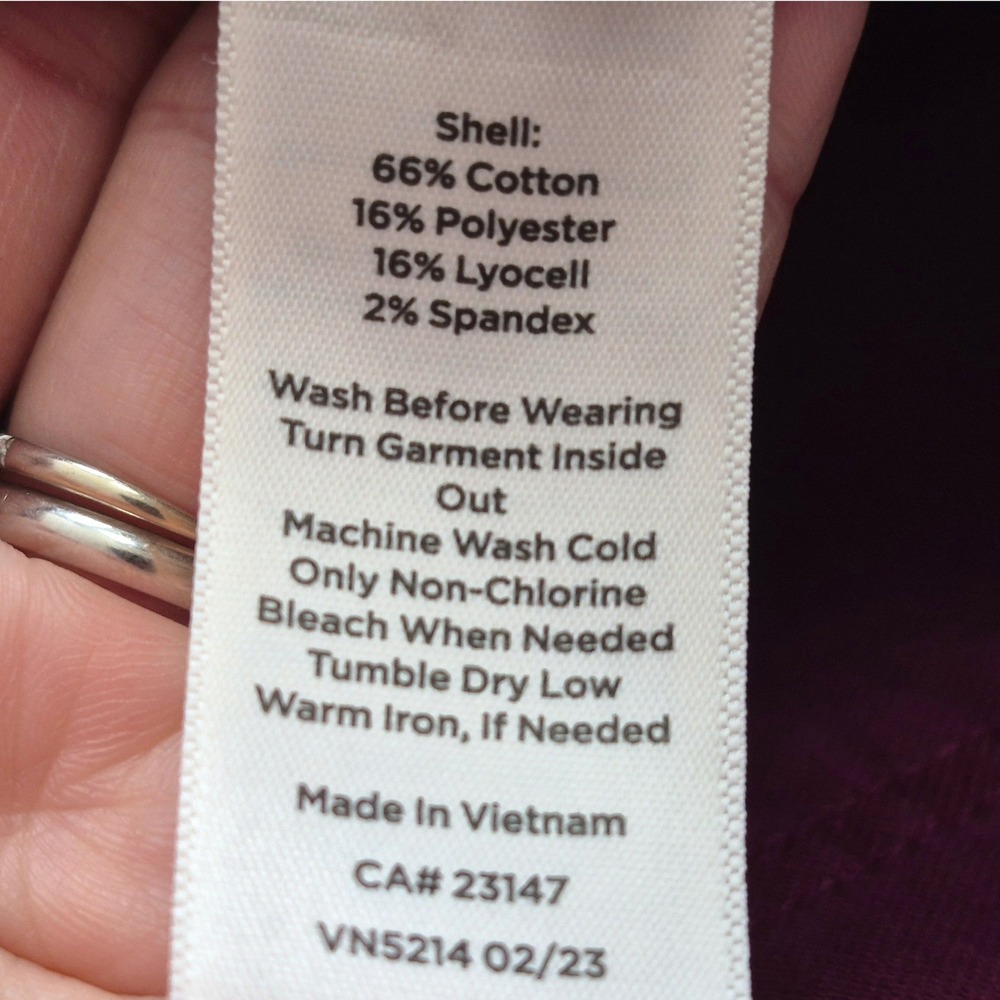 Talbots purple straight leg slim ankle jeans womens 14 - Picture 6 of 9